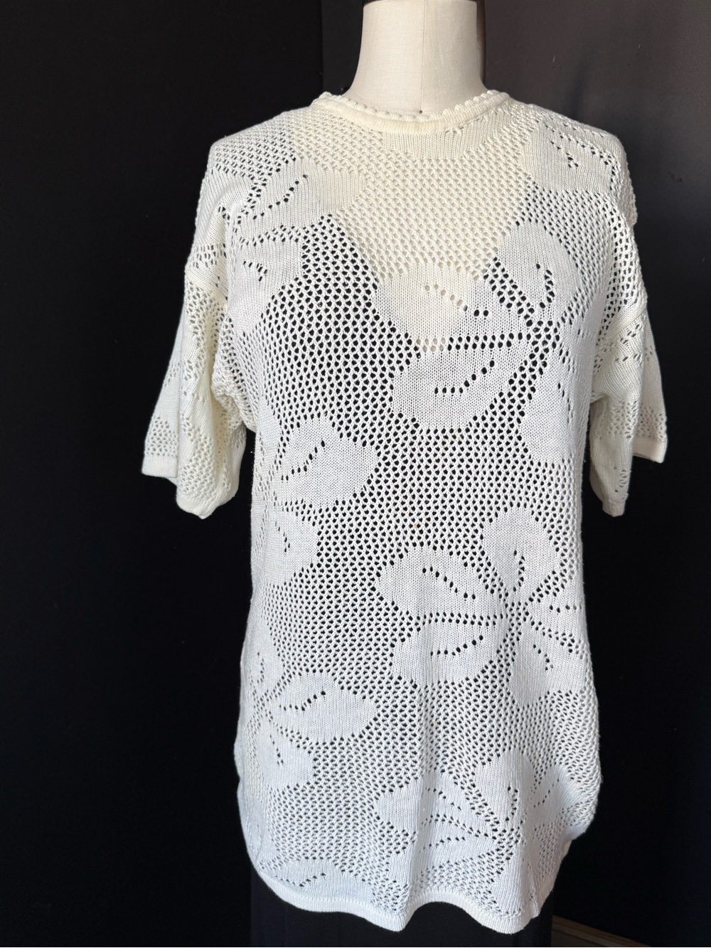 Women's Cream Crochet Knit Shorts - Unbranded